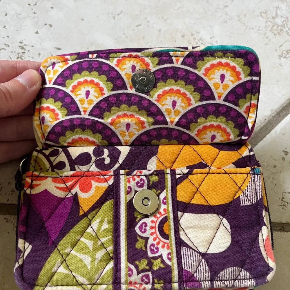 Vera Bradley crossbody wallet purple removable straps